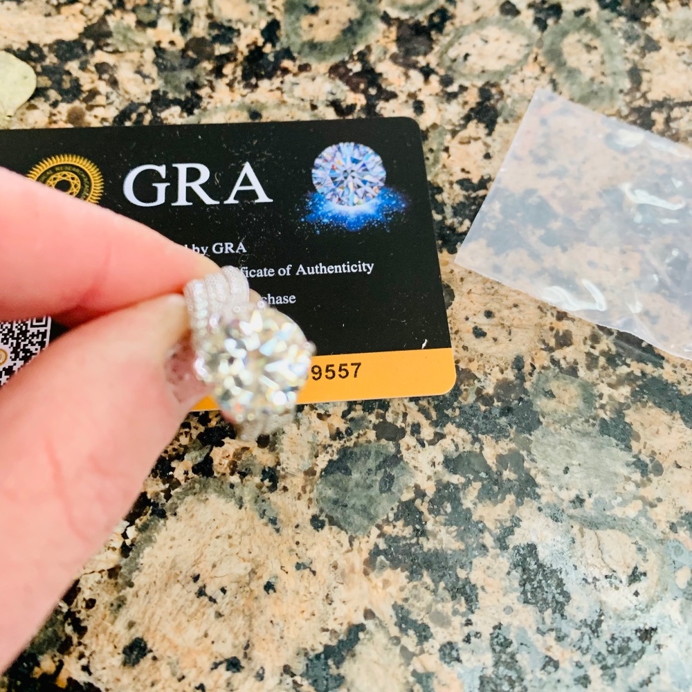 5 carat Moissanite Diamond Ring